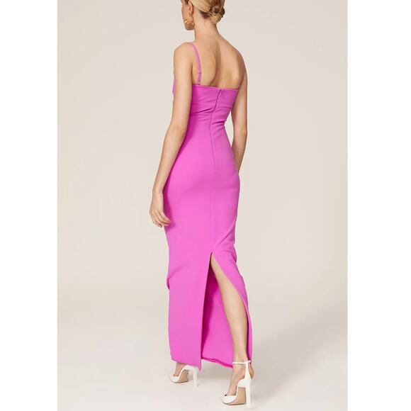 SOLACE LONDON X RTR Designer ~ PROM Pink Sleeveless Maxi Dress Size 12 - Picture 2 of 8